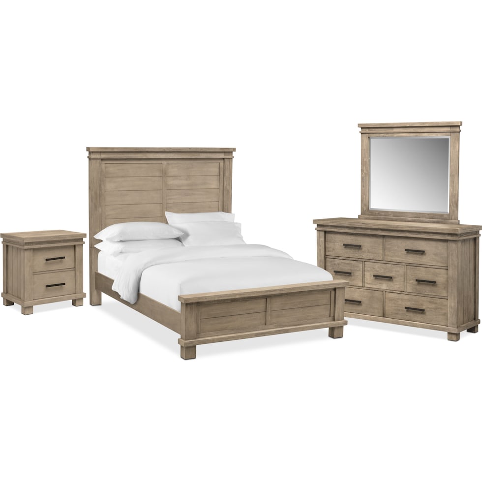 tribeca bedroom gray  pc king bedroom   