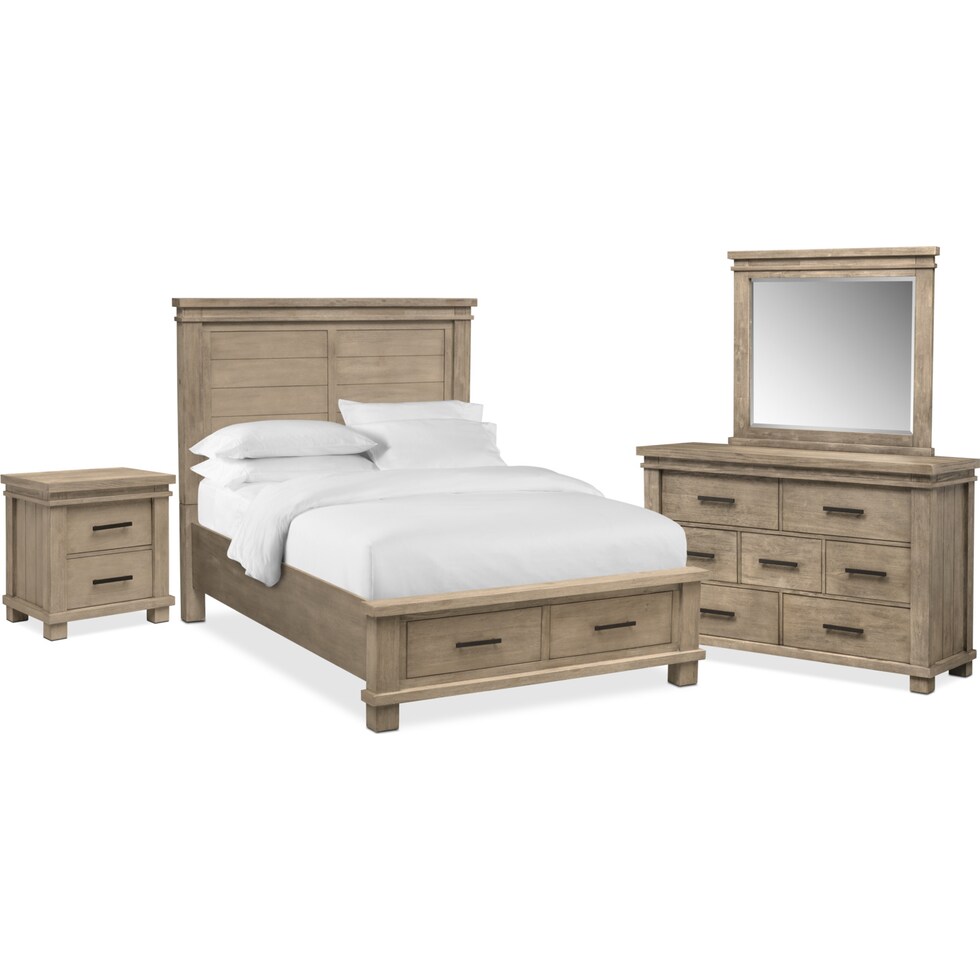 tribeca bedroom gray  pc king bedroom   