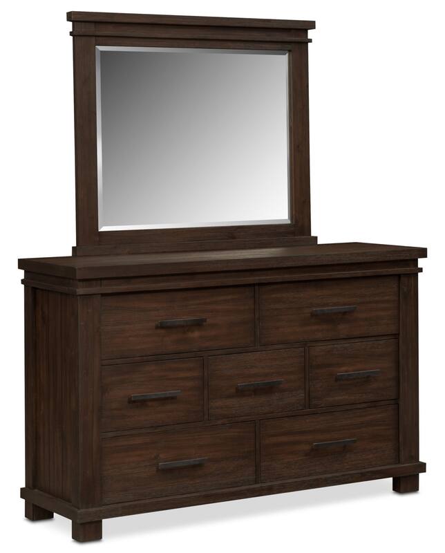 Tribeca Dresser and Mirror Tobacco Value City Furniture