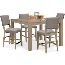 tribeca ch dining gray  pc counter height dining room   