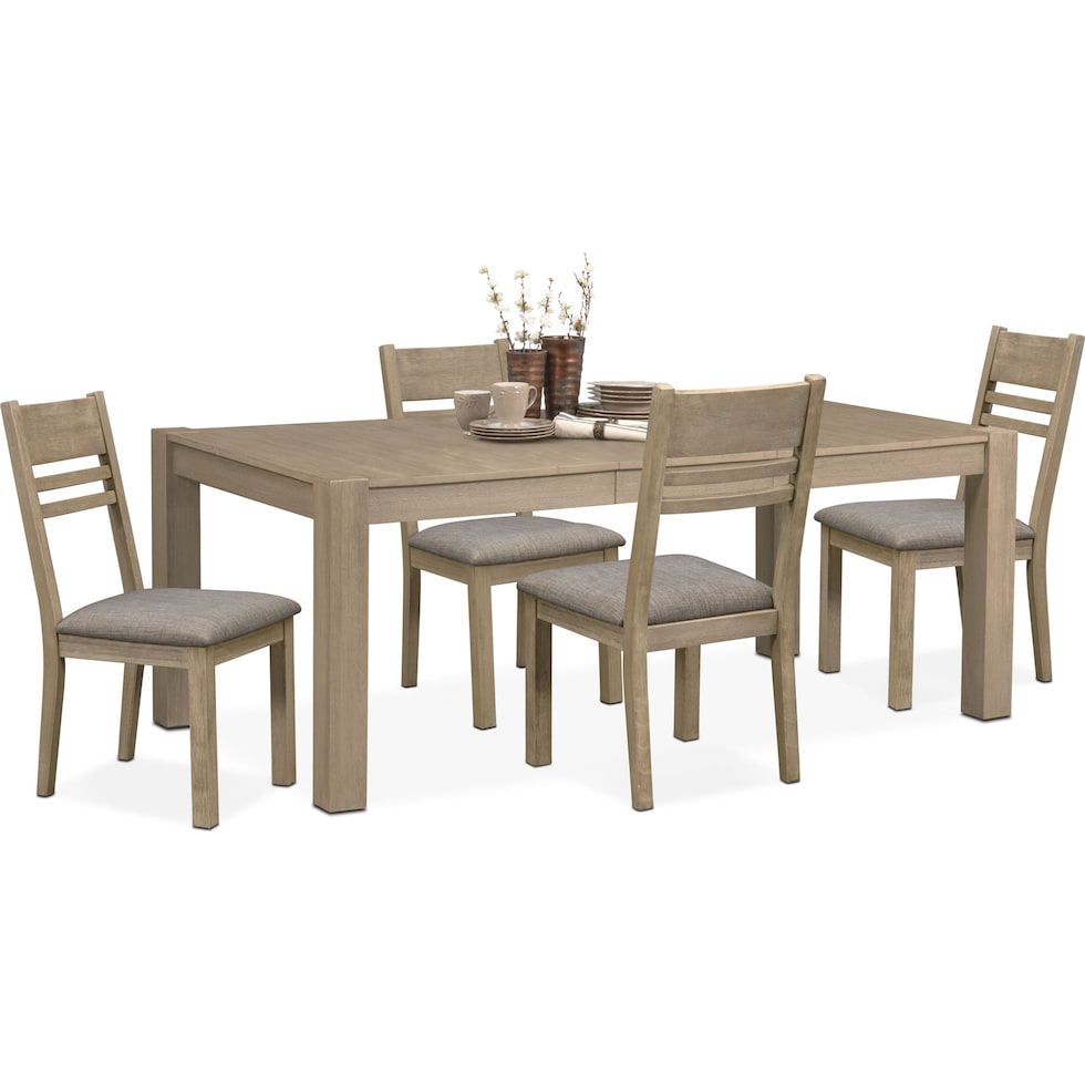 tribeca dining gray  pc dining room   