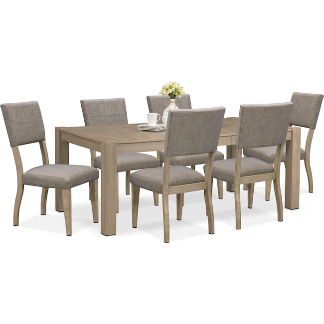 Dining Room Furniture - Tribeca Dining Table and 6 Upholstered Dining Chairs