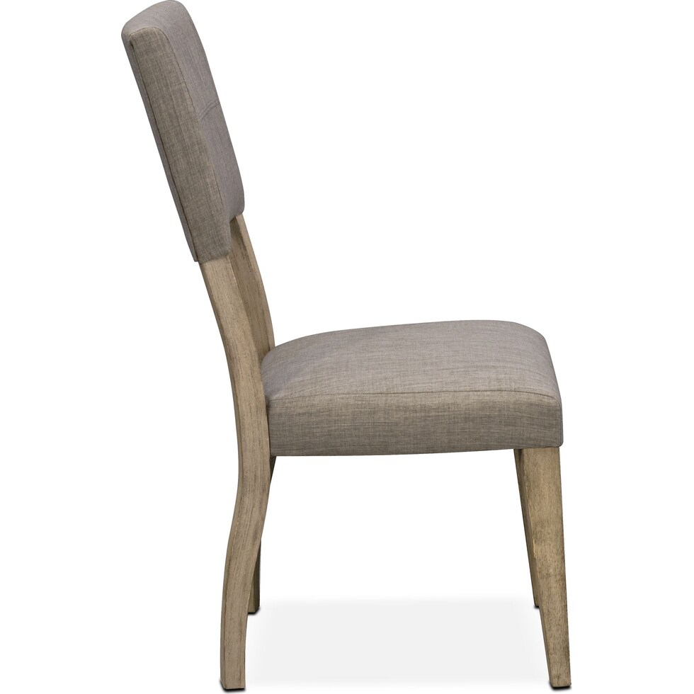 tribeca dining gray upholstered side chair   