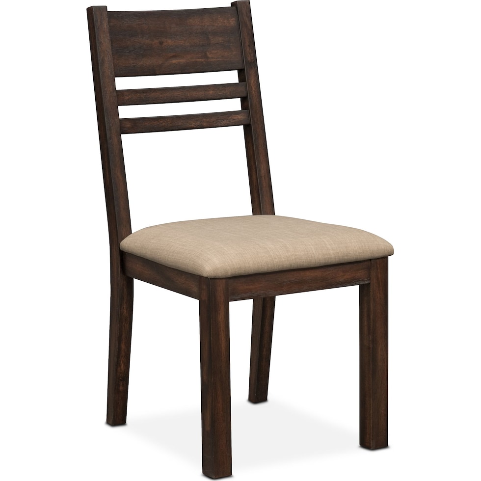 tribeca dining tobacco ladder back side chair   