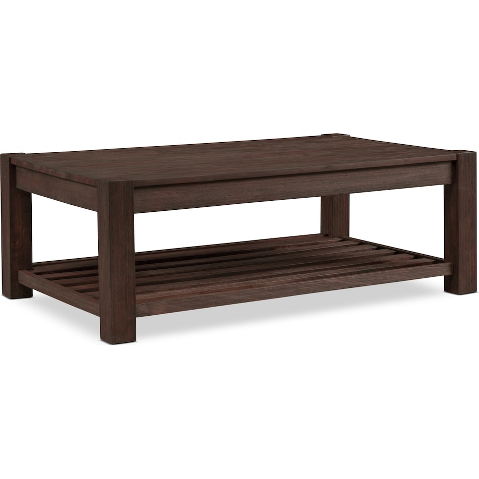 tribeca occasional dark brown coffee table   