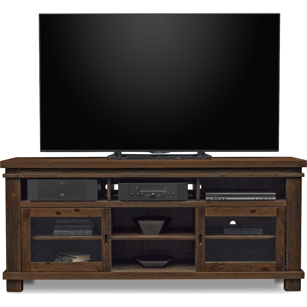 tribeca occasional dark brown tv stand   