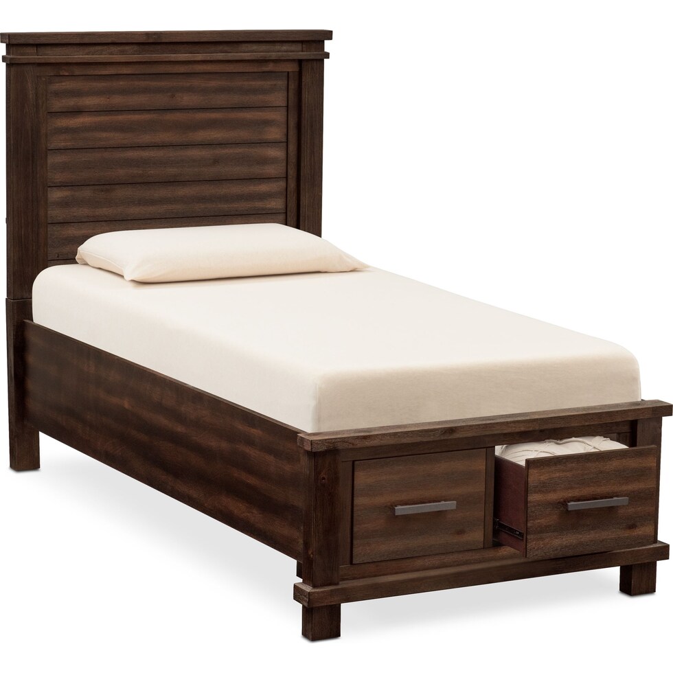 tribeca youth dark brown  pc full bedroom   
