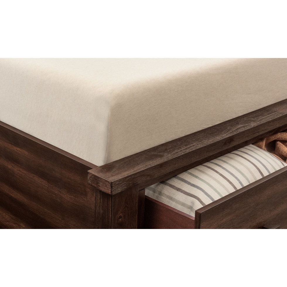 tribeca youth dark brown  pc twin bedroom   