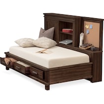 tribeca youth dark brown full bed   