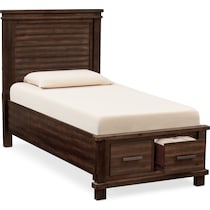 tribeca youth dark brown full bed   