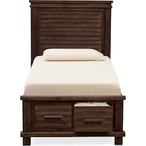 tribeca youth dark brown full bed   