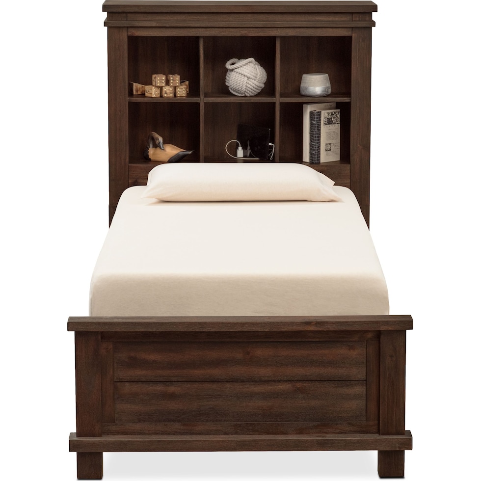 tribeca youth dark brown twin bed   