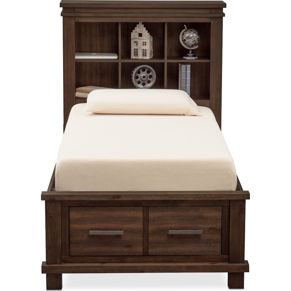 tribeca youth dark brown twin bed   