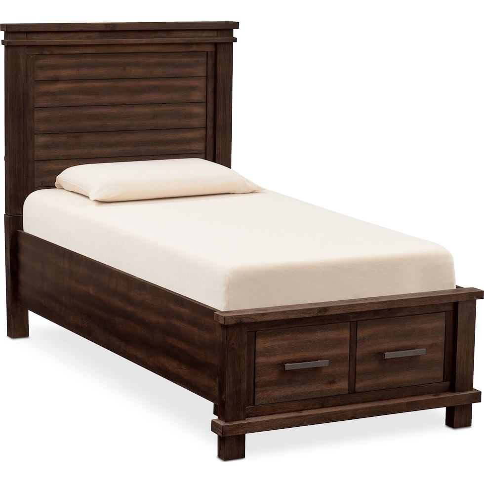 tribeca youth dark brown twin bed   