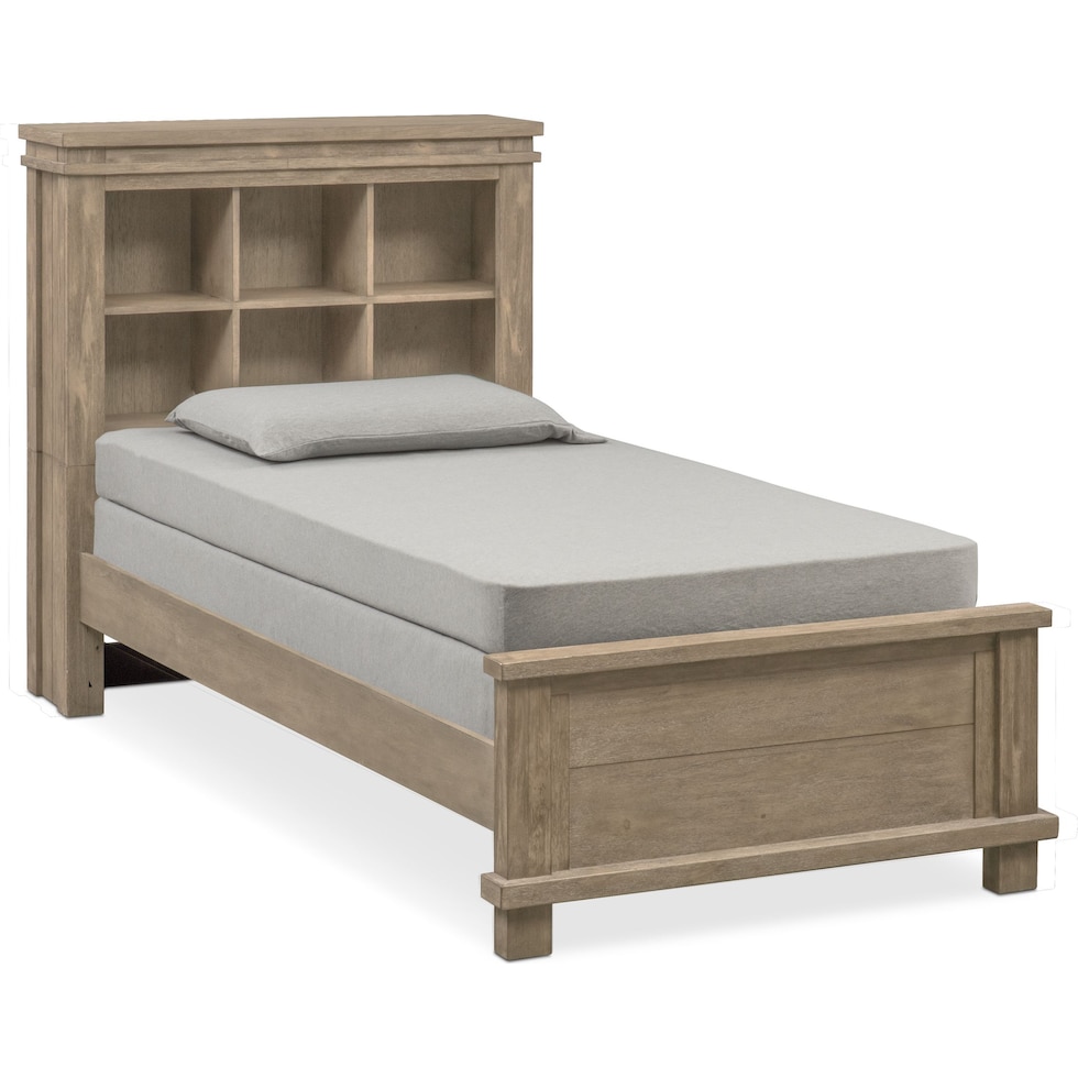 tribeca youth gray  pc twin bedroom   