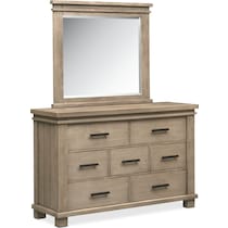 tribeca youth gray dresser & mirror   