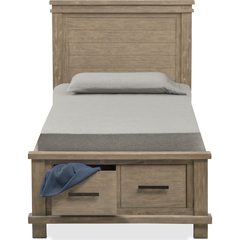 tribeca youth gray full bed   