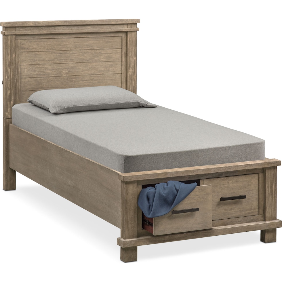 tribeca youth gray full bed   