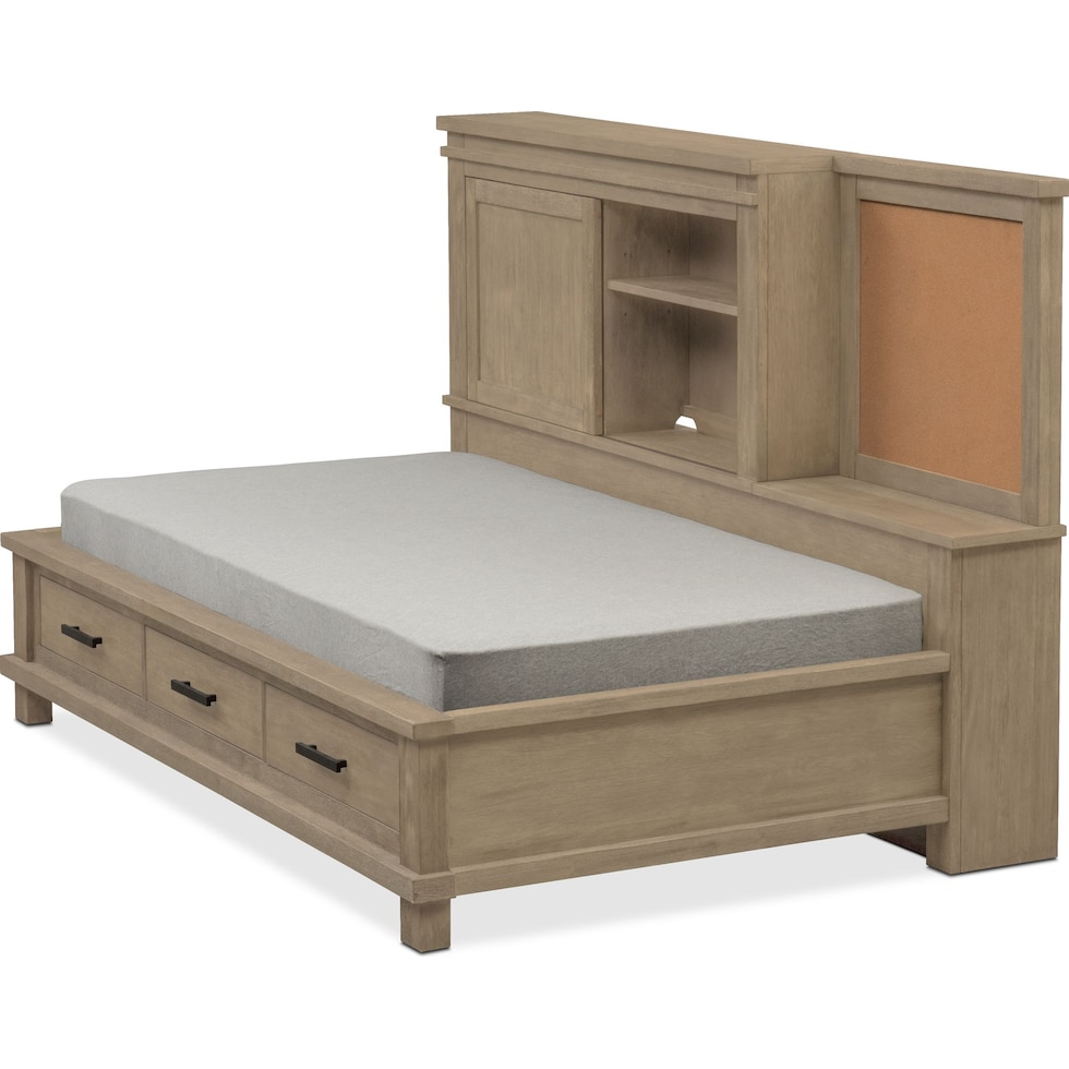 tribeca youth gray twin bed   