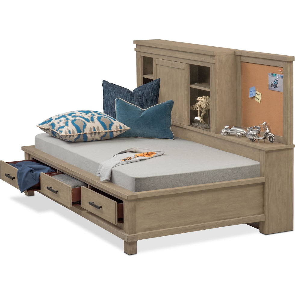 tribeca youth gray twin bed   