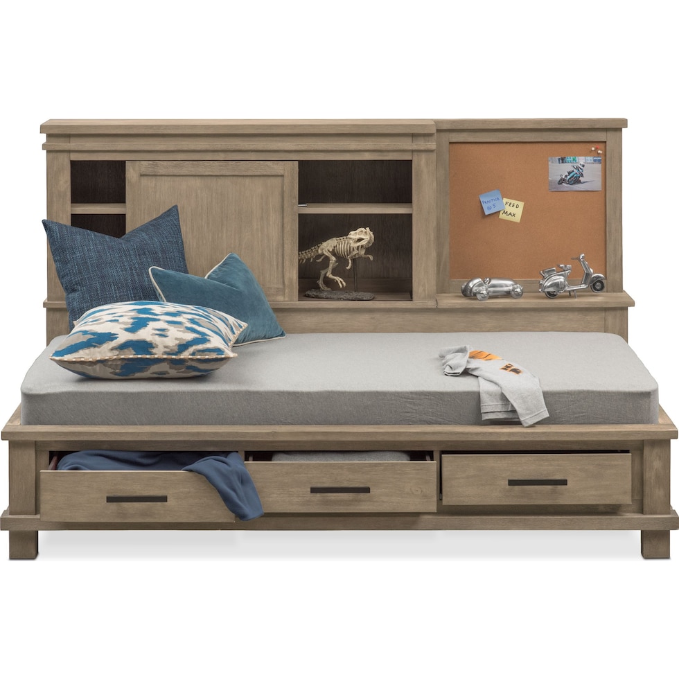 tribeca youth gray twin bed   