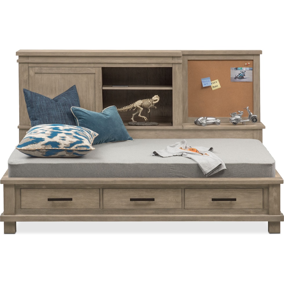 tribeca youth gray twin bed   