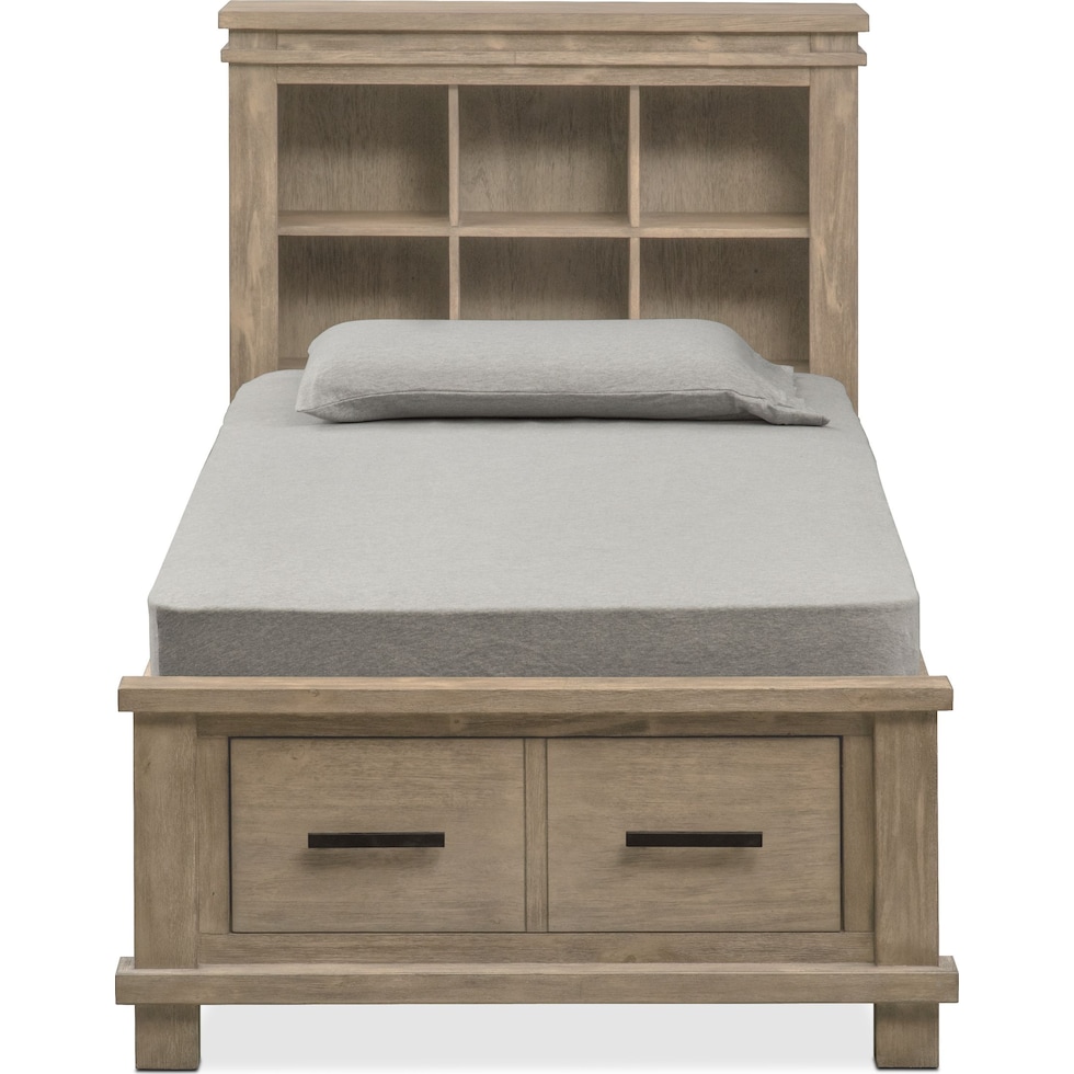 tribeca youth gray twin bed   