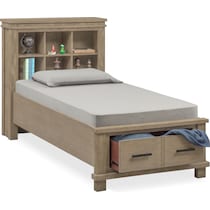 tribeca youth gray twin bed   