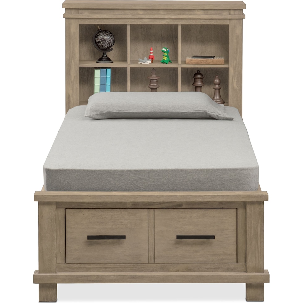 tribeca youth gray twin bed   