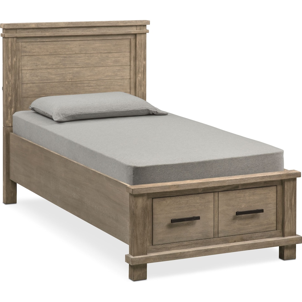 tribeca youth gray twin bed   