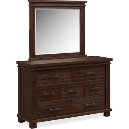 Tribeca Youth Dresser and Mirror - Tobacco