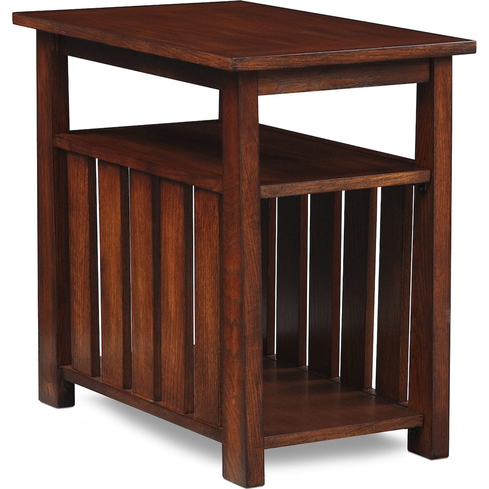 tribute dark brown chairside table   