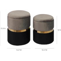tricia gray ottoman   