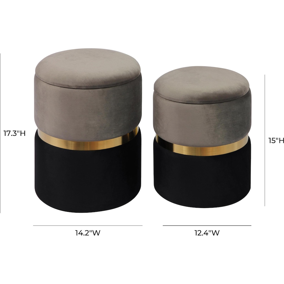 tricia gray ottoman   