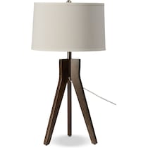 tripod dark brown table lamp   