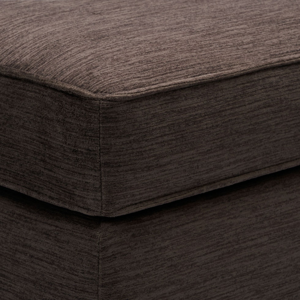 tristan dark brown ottoman   