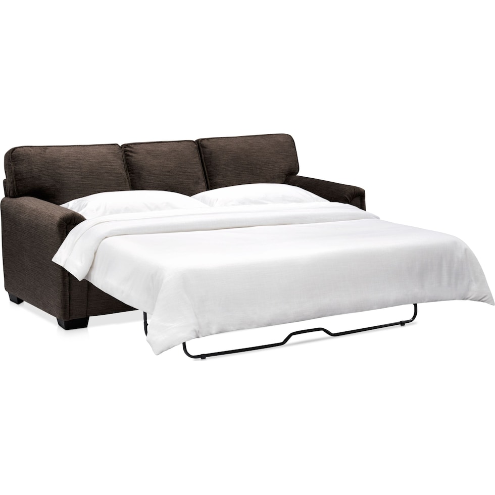 tristan dark brown sleeper sofa   