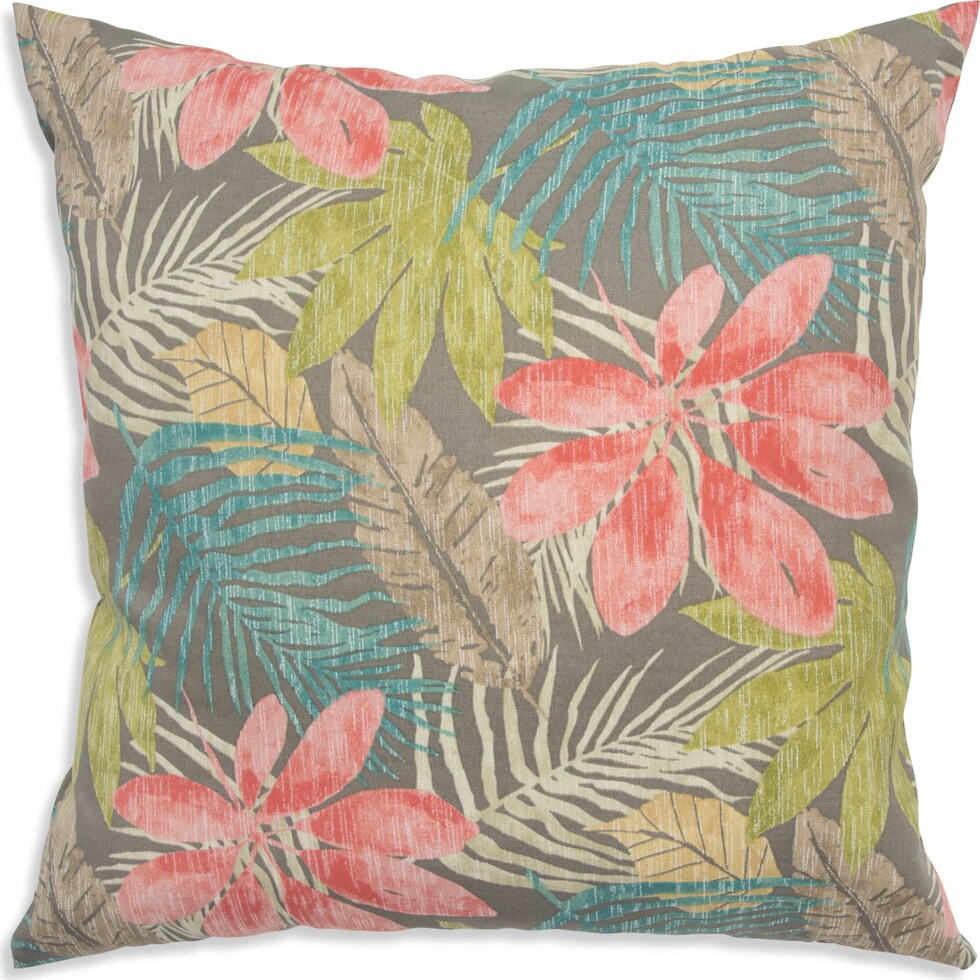 tropical multicolor outdoor pillow   