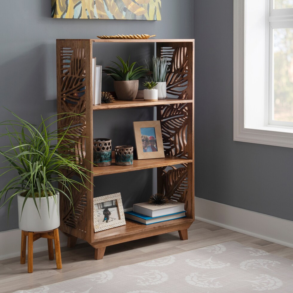 tropicana dark brown bookcase   