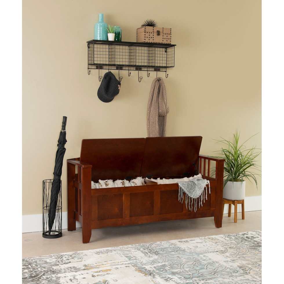 trudy dark brown bench   