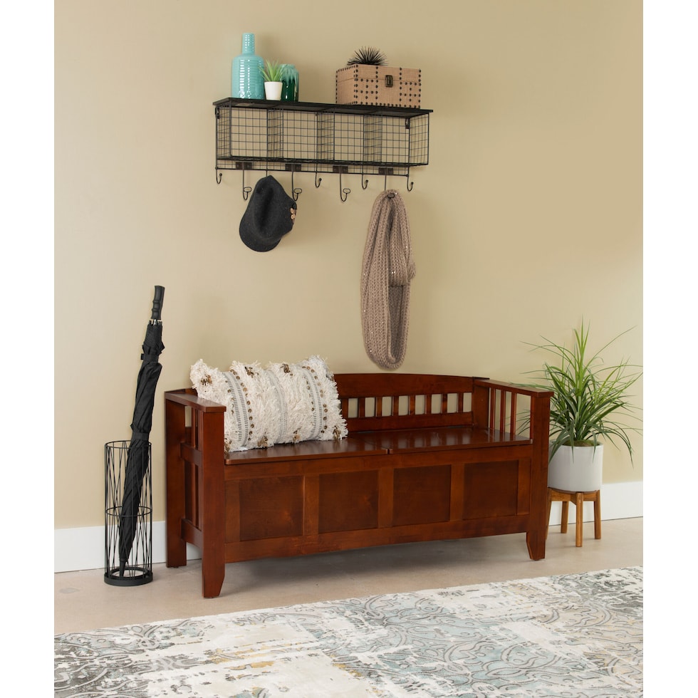 trudy dark brown bench   