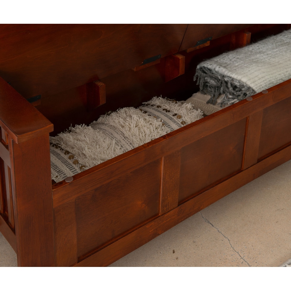 trudy dark brown bench   