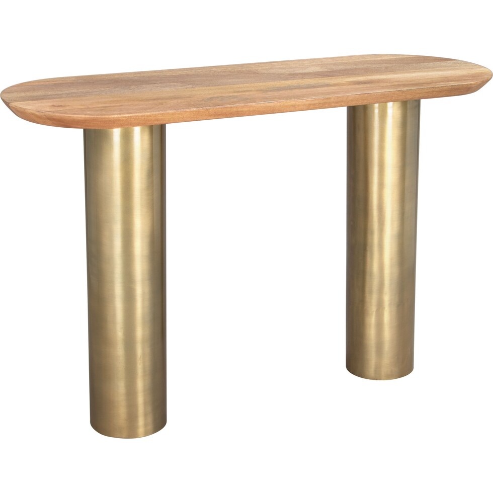 tubular natural console table   