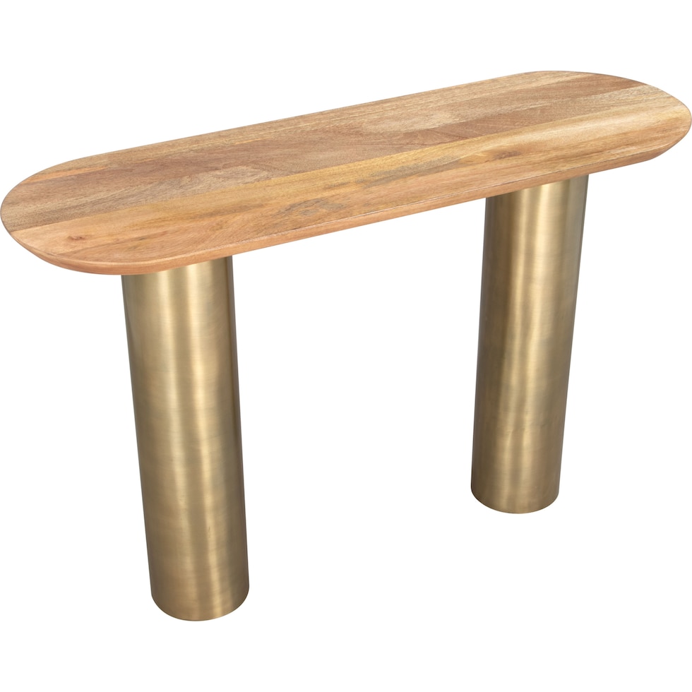 tubular natural console table   