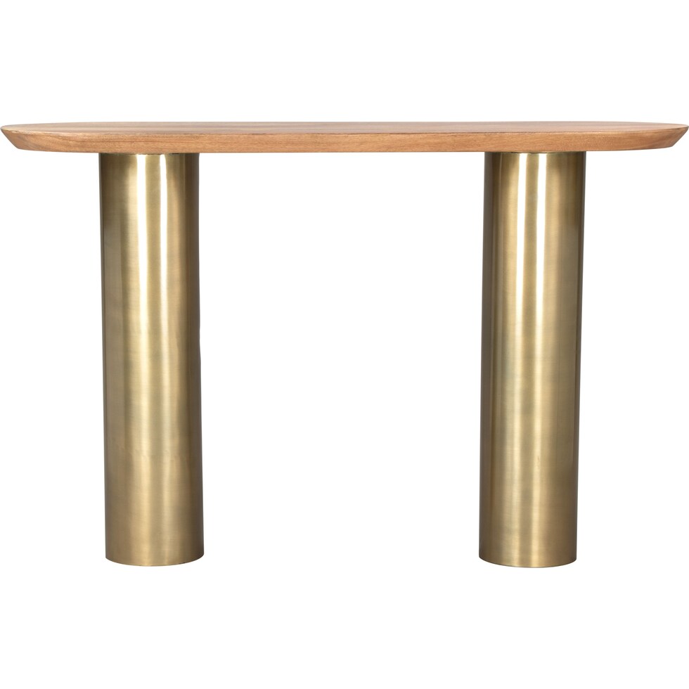 tubular natural console table   