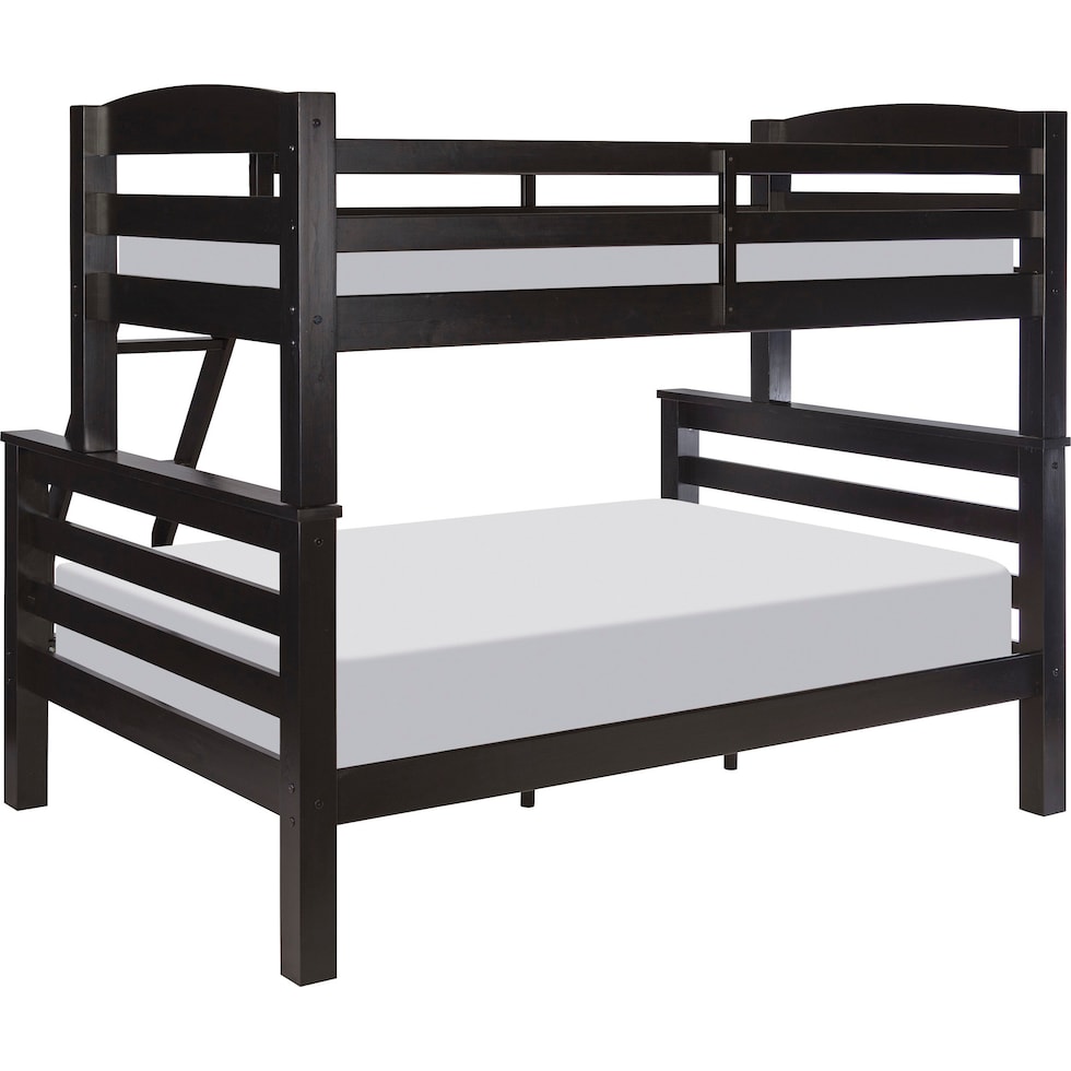 tucker black twin over full bunk bed   