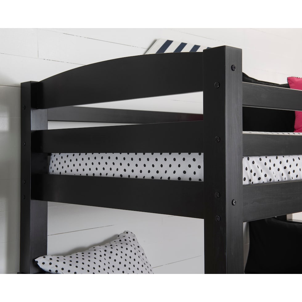 tucker black twin over full bunk bed   