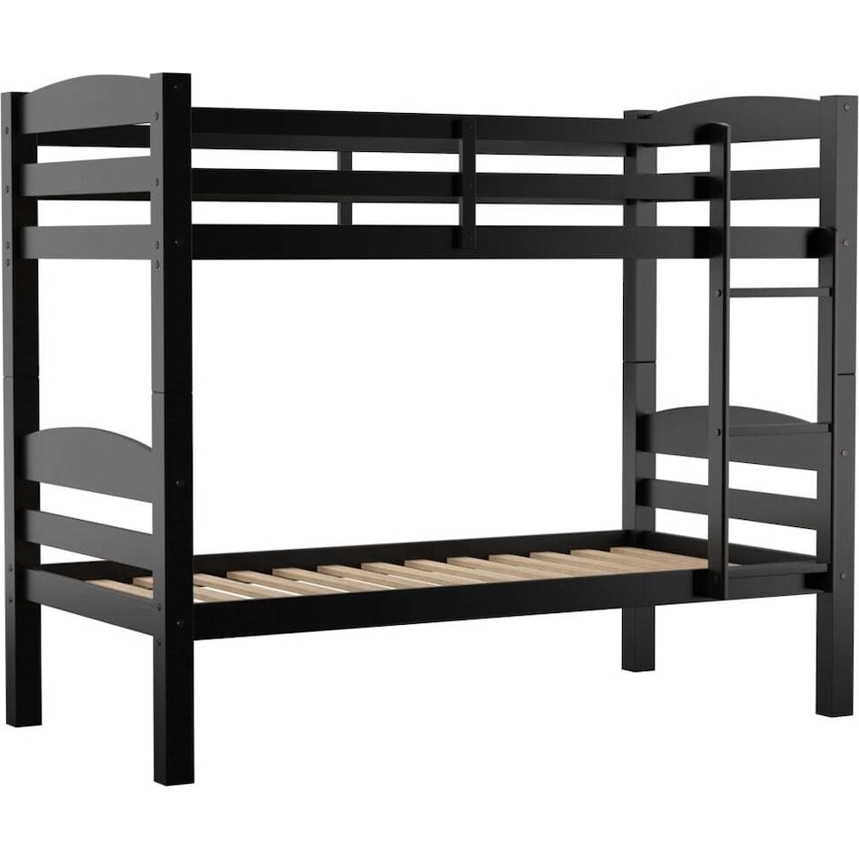 tucker black twin over twin bunk bed   