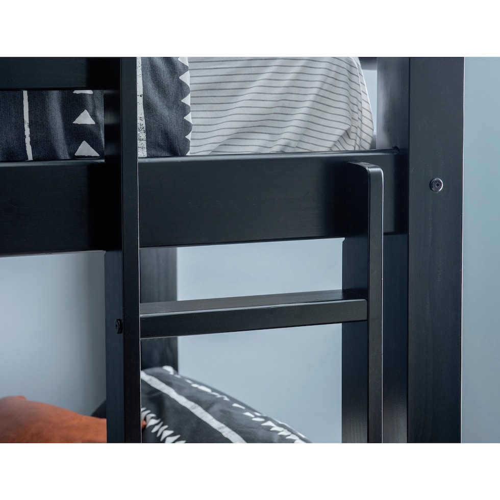 tucker black twin over twin bunk bed   