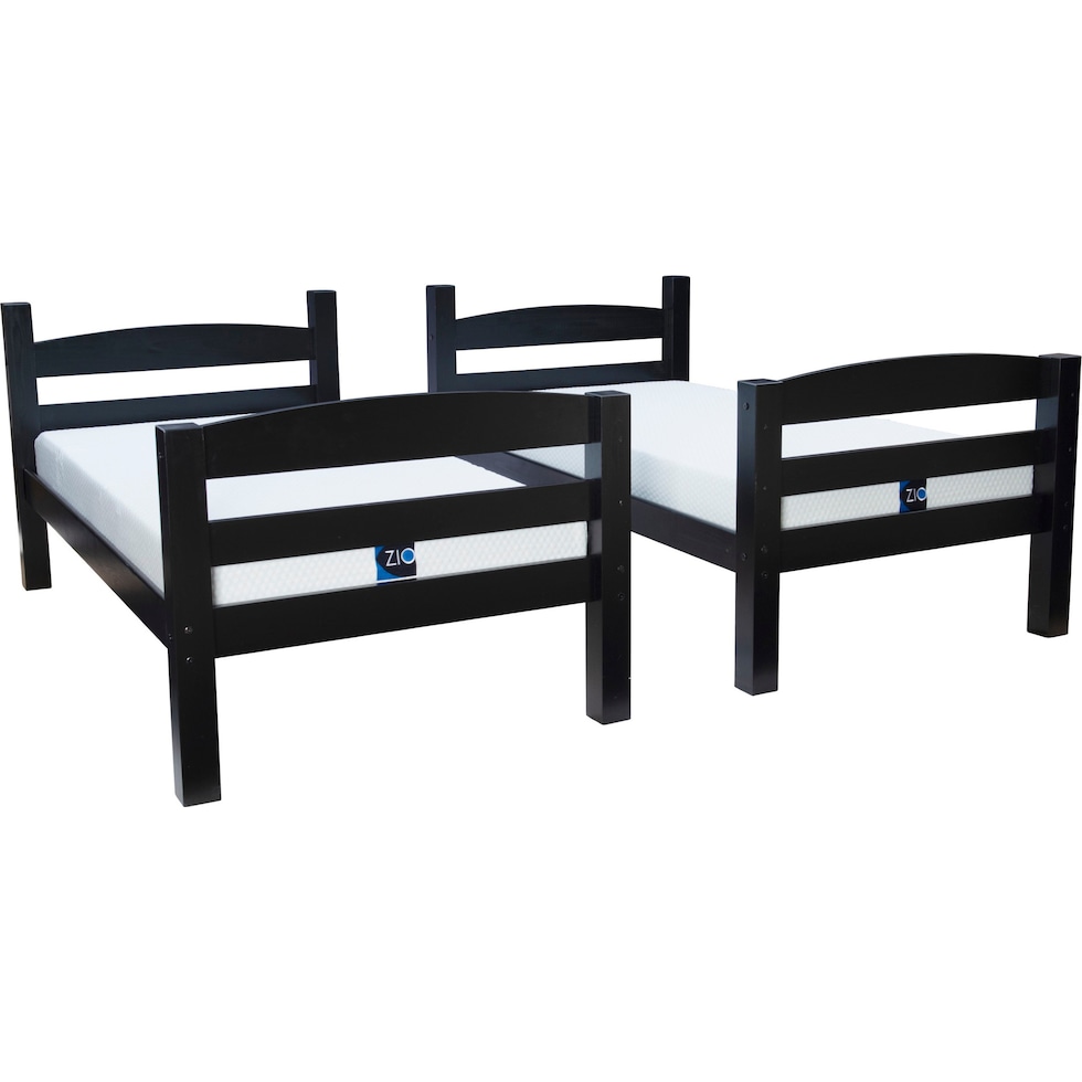 tucker black twin over twin bunk bed   